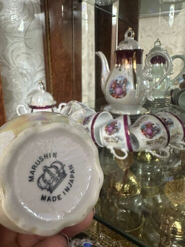 azsamand servis: Çay dəsti, Farfor, Moriage, Yaponiya — 3