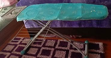 вешалки для обуви: Ütü masası - Geniş ütüləmə səthi, mavi rəngli parça örtük - Dəmir — 2