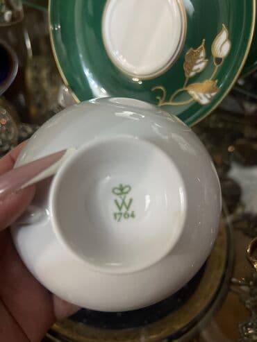 çaşqa nəlbəki: Çay dəsti, rəng - Yaşıl — 6