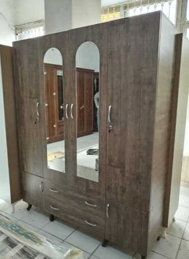 бу кровати: Yeni, Açılan, 4 qapılı Düz dolab, Qarderob, paltar dolabı, Azərbaycan — 2