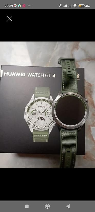 Смарт часы: Huawei Watch GT 4 (yaşıl kəmərli, paslanmayan polad çərçivə) Ela — 1