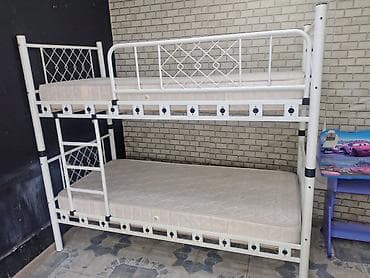 demir dolab: Oğlan və qız üçün, Çarpayı, Matras ilə, Siyirməsiz, Dəmir — 2