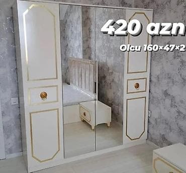 Düz dolab, Yataq otağı üçün, Şifonyer, Açılan, Quraşdırıla bilən, 4 qapılı