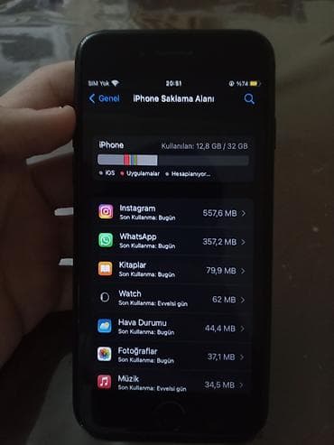 ipone 7 plus: IPhone 7, 32 GB, Qara, Barmaq izi — 7