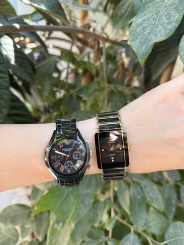 золотые комплекты с бриллиантами в баку: Ceramika Armani 85 azn 
Rado 70 azn — 7