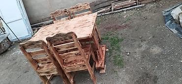 giris qapi: Yeni, Dördbucaq masa, 4 stul, Açılmayan, Stullar ilə, Taxta, Azərbaycan — 8