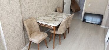 mətbəx stol: Mətbəx üçün, Yeni, Açılan, Dördbucaq masa, 4 stul — 1