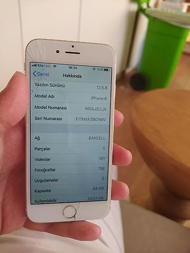 iphone 13 plus: IPhone 6, 64 GB, Qızılı, Qırıq — 3