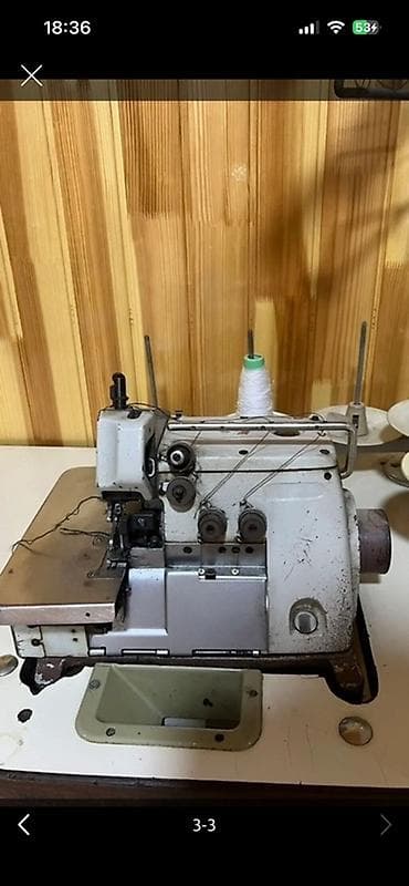 tikiş maş: Sənaye tipli overlok tikiş maşını – stol və pedallı komplekt - 3 — 1