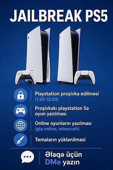 PS5 (Sony PlayStation 5): Playstation 5 Phat, Slim, Pro modeller ucun prosivka! 1.00-12.70 — 1