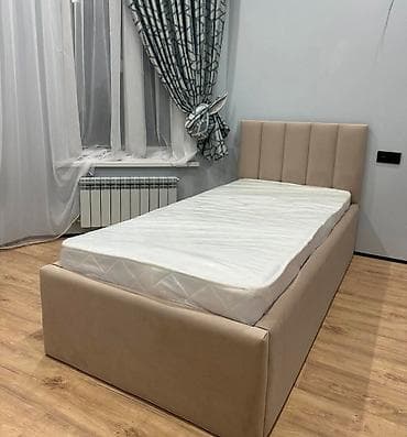 tek adamliq carpayilar: Tək nəfərlik çarpayı və döşək dəsti - Ölçü: təxmini 90x200 sm tək — 1