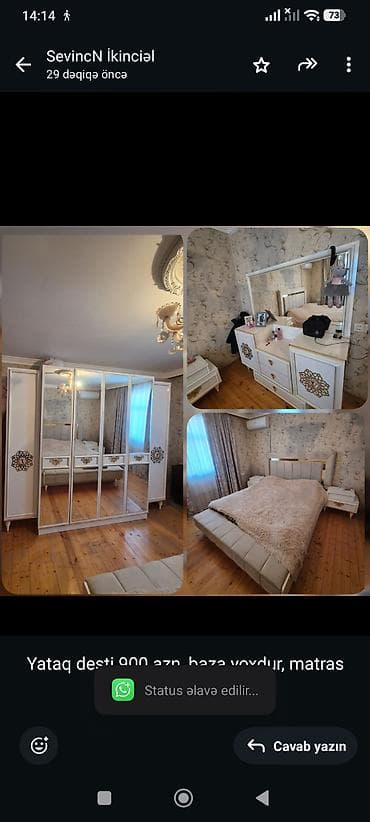 Yataq desti 900 azn, baza yoxdur, matras var.Xirdalsn ( af07) SN — 1