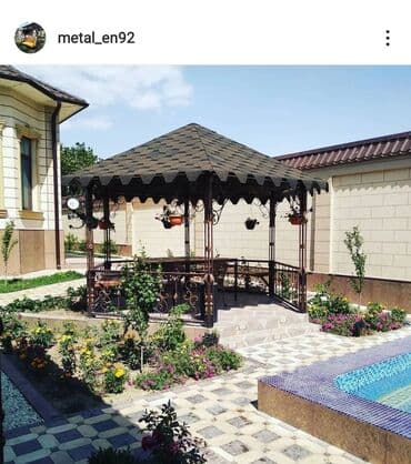 Sifarişlə bağ yelləncəkləri: Metal EN MMC olaraq istədiyiniz forma və ölçüde demir işlerinin — 11