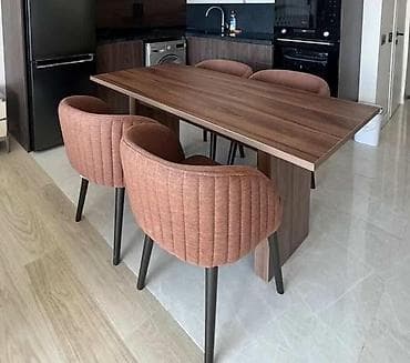 AmlEndirim Masa və 4 ədəd oturacaq 450 manat yeni, 150x95 sm(masa)