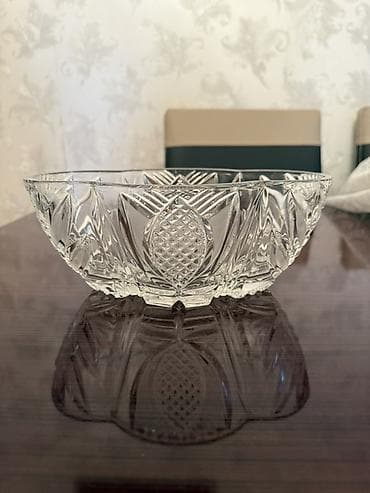 meyve qabı: Çexiya kristal/xurustal şüşə meyvə/şirniyyat qabı - Material — 3