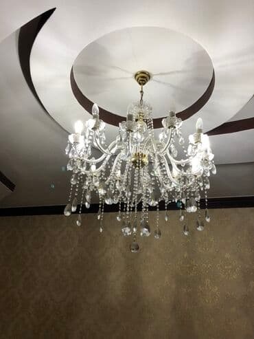 heyet ucun isiqlar: Çılçıraq, 10 və daha çox lampa, Xrustal — 1