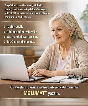 təmizləyici: Evdən, sakit və rahat şəkildə əlavə gəlir əldə etmək istəyən xanımlar — 1