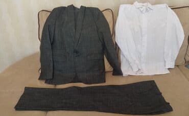 kişi ucun klassik qara kostyum: 13 -14 yaşa uyğundur yaxşı vəziyyətdədir az geyinilib balaca olduğu — 1