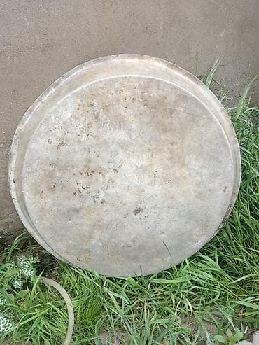 yemek qabi: Böyük ölçülü alüminium təndir leğəni/şəni. - Material: qalın — 2