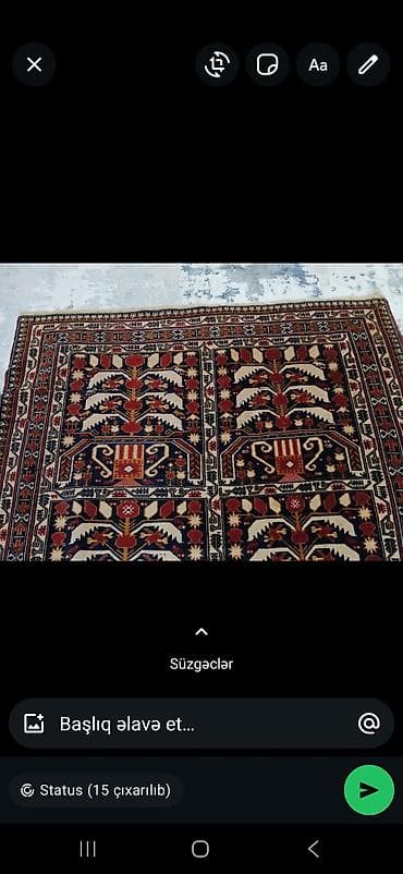 xalca quba: Qədim xalça, 1920 il, Azərbaycan, Vəziyyəti: Əla — 2