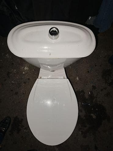 бачок для унитаза: Unitaz komplekti – rezervuar, oturacaq və qapaqla - Klassik ağ rəngli — 4