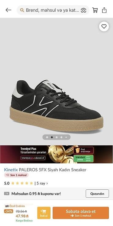 Ölçü: 38, rəng - Qara, Yeni — 1