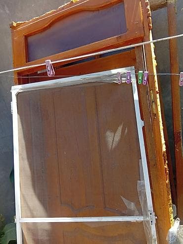 sef qapi: Taxta giriş qapısı dəsti - Material: təbii ağac, lak örtüklü - Rəng — 2
