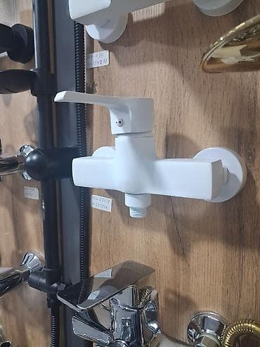 duş: Ağ rəngli divar tipli duş qarışdırıcısı - Material: bərk pirinç — 2