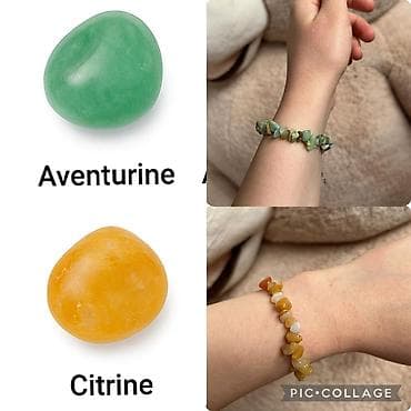 palto qadin ucun: Təbii daşlardan hazırlanmış bilərziklər – çips (qırıntı) forması — 2