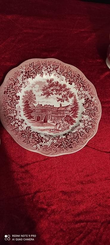 versace servis: Çay dəsti, rəng - Qırmızı, Keramika, 6 nəfərlik — 7