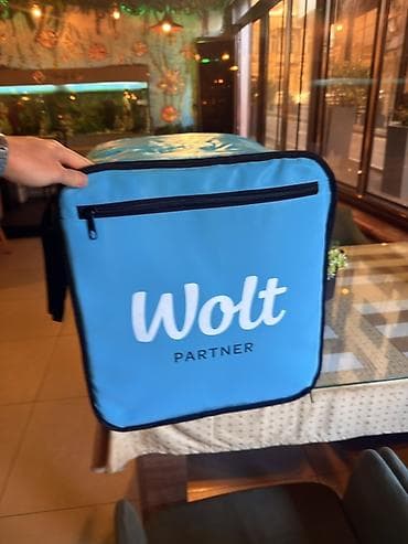 Сумки для курьеров: Wolt çatdırılma çantası – izotermal, böyük tutumlu - Rəng: mavi — 3