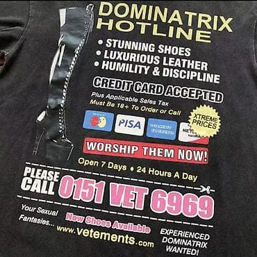 Svitşotlar: Vetements “Dominatrix Hotline” kapüşonlu sweatshirt - Rəng: qara — 2
