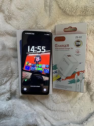 Samsung Galaxy A12, 128 GB, rəng - Qara, Barmaq izi, Face ID