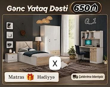 tek dolablar: Gənc Yataq Dəsti – Model G_1 - Komplekt: tək nəfərlik çarpayı — 1