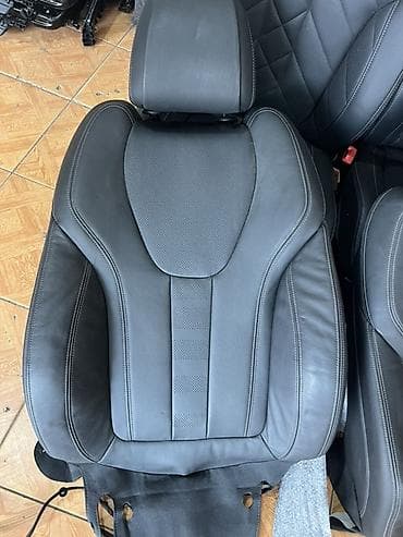 dəri oturacaq: Avtomobil oturacağı üçün orijinal dəri üzlüklər dəsti - Rəng: qara - — 2