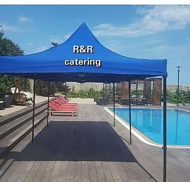 Mavi rəngdə, bu çadır, müxtəlif tədbirlər və katering xidmətləri üçün