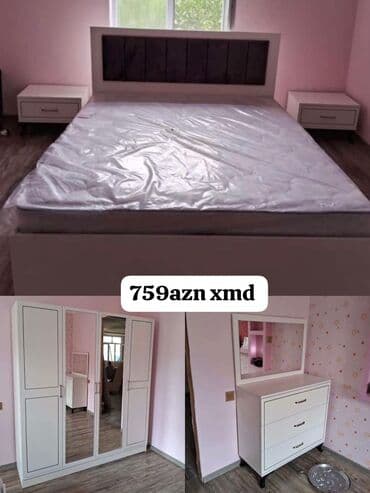 Masalar və oturacaqlar: İkinəfərlik çarpayı, Dolab — 1