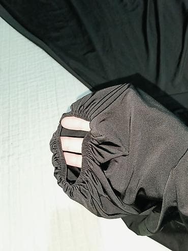 dəri çanta: Qara maxi don - Rəng: Dərin qara - Model: Uzun, axıcı ətəkli maxi; — 3