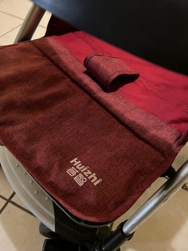 uşaq yeməyi: Uşaq arabası – Huizhi (qırmızı/bordo) - Yüngül alüminium gövdə — 4