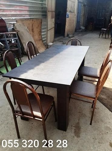 stolustu: 4 nəfərik 6 nəfərik 8 nəfərik stolar və otracaqlar bir başa sexdən sex — 6