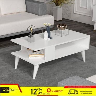 купить журнальный столик в баку: Журнальный стол, Новый, Нераскладной, Ламинат, Прямоугольный стол — 1