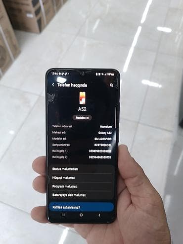11 telefon: Samsung Galaxy A32, 128 GB, rəng - Bənövşəyi, İki sim kartlı — 4