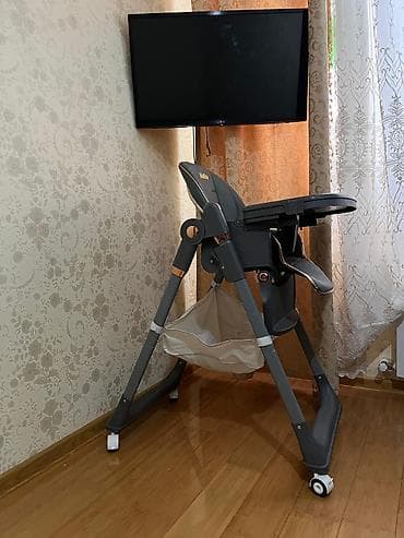 Yemək masaları, oturacaqları: Kidilo uşaq yemək stulu - Rəng: tünd boz, qızılı detallarla - — 4