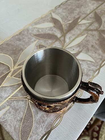 vesiqe qablari: Fincanlar, rəng - Qızılı, Metal, 1 əd — 4