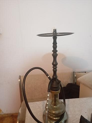 bas: Nərgilə dəsti - Klassik tip nərgilə: metal gövdə, şüşə kolba — 1