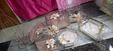 bal qoz qarisimi: Zərif dekorativ hədiyyə/gəlin səbəti və vitrin dəsti - Qızılı metal — 3