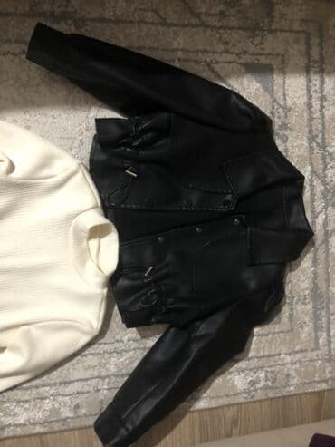 Donlar: Məhsul: Qız uşaqları üçün dəst – krem rəngli paltar + qara qısa deri — 3