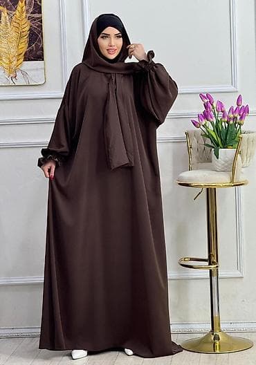 qara hicab: Qadınlar üçün klassik abaya dəsti - Model: Geniş kəsimli, tam örtülü — 2