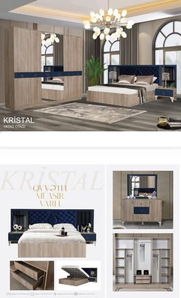 İkinəfərlik çarpayı, Dolab, Termo, 2 tumba, Yeni