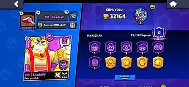 Brawl Stars hesabı – yüksək kuboklu və nadir m - Kupa yolu: 32,164 - — 3